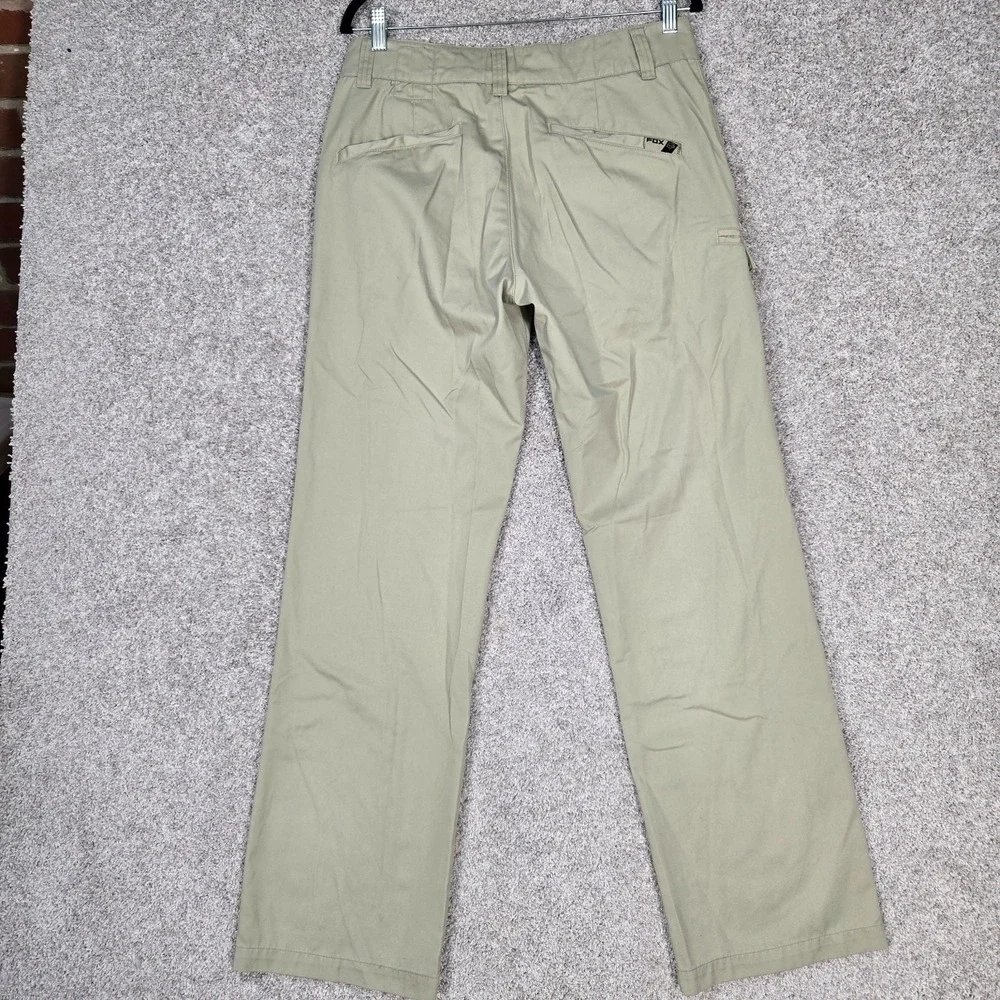 Fox Racing Pants Mens 32x32 Beige khaki tactical tech Chino fox head